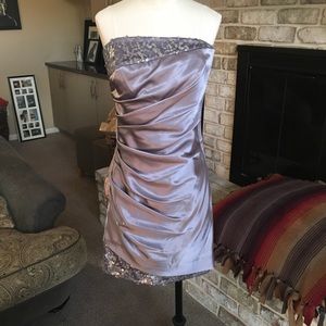 Jessica McClintock silver sequin dress
